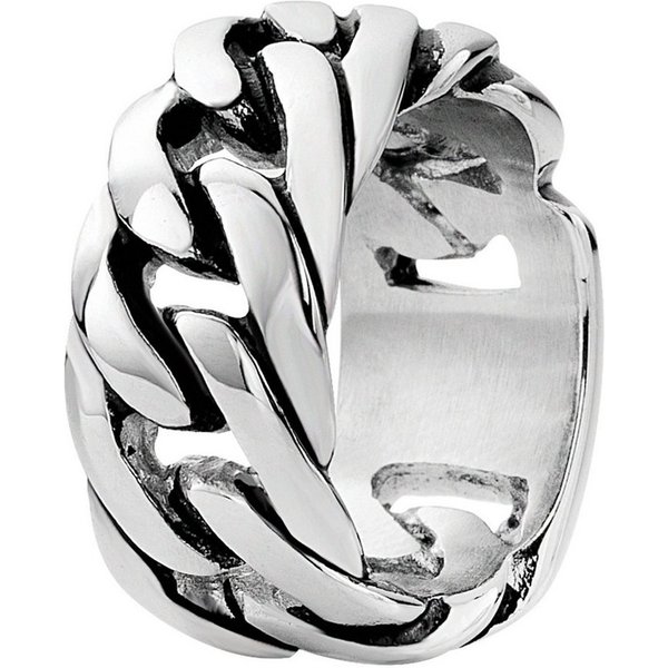 LUCARDI Fingerring Ring - Stahl - Silber - Herren