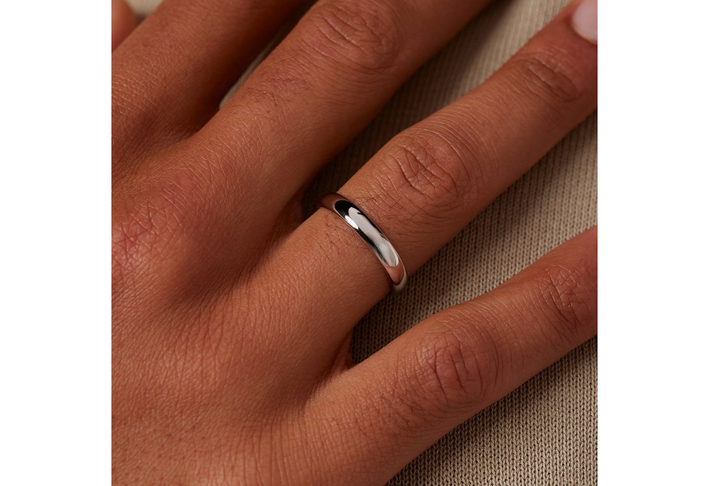 LUCARDI Partnerring Ring - 925 Silber - Silber - Herren – Bild 2 von 3