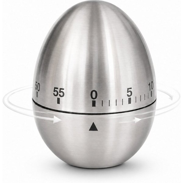 Luckice Intervall-Timer Mechanische Küchentimer Edelstahl batterielos 60 Min Küchenwerkzeug (Set, mechanische Rotation, keine Batterie erforderlich), Timer, Küc