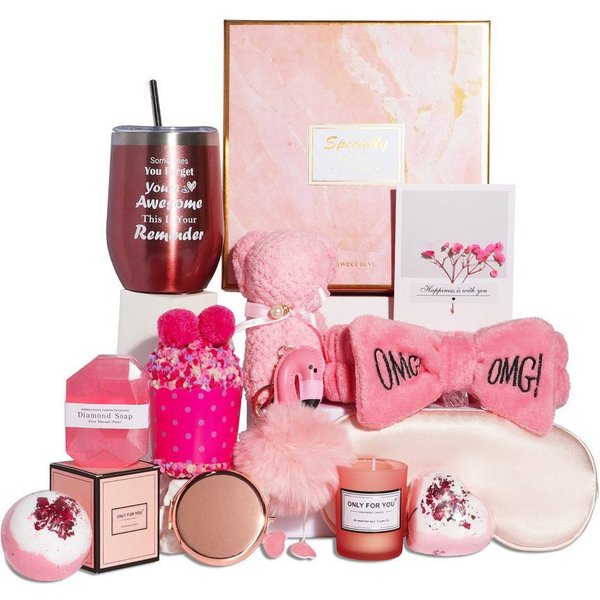Luckice Pflege-Geschenkbox Weihnachtsgeschenk Pflege-Geschenkset Körperpflege Set Frauen Damen Pflegeset Körperpflege-Set für Frauen Selbstpflegegeschenke für F