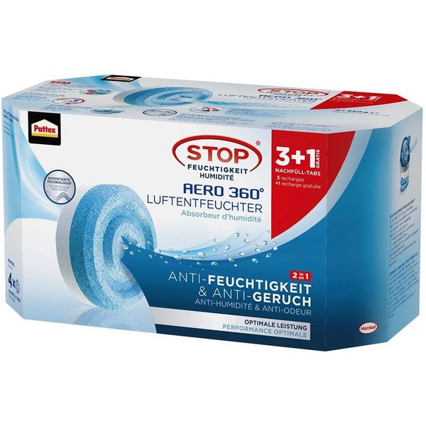 Pattex Luftbefeuchter Pattex Nachfülltabs für Aero 360 Luftentfeuchter 4x450g