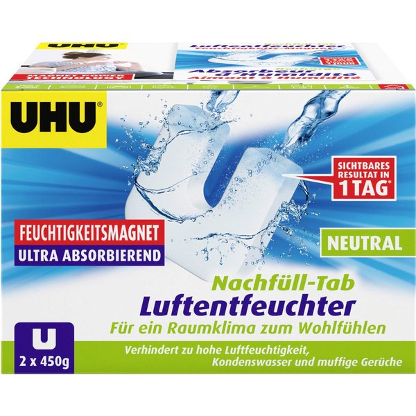 UHU Luftentfeuchter UHU Luftentfeuchter Feuchtigkeitsmagnet Neutral, 2