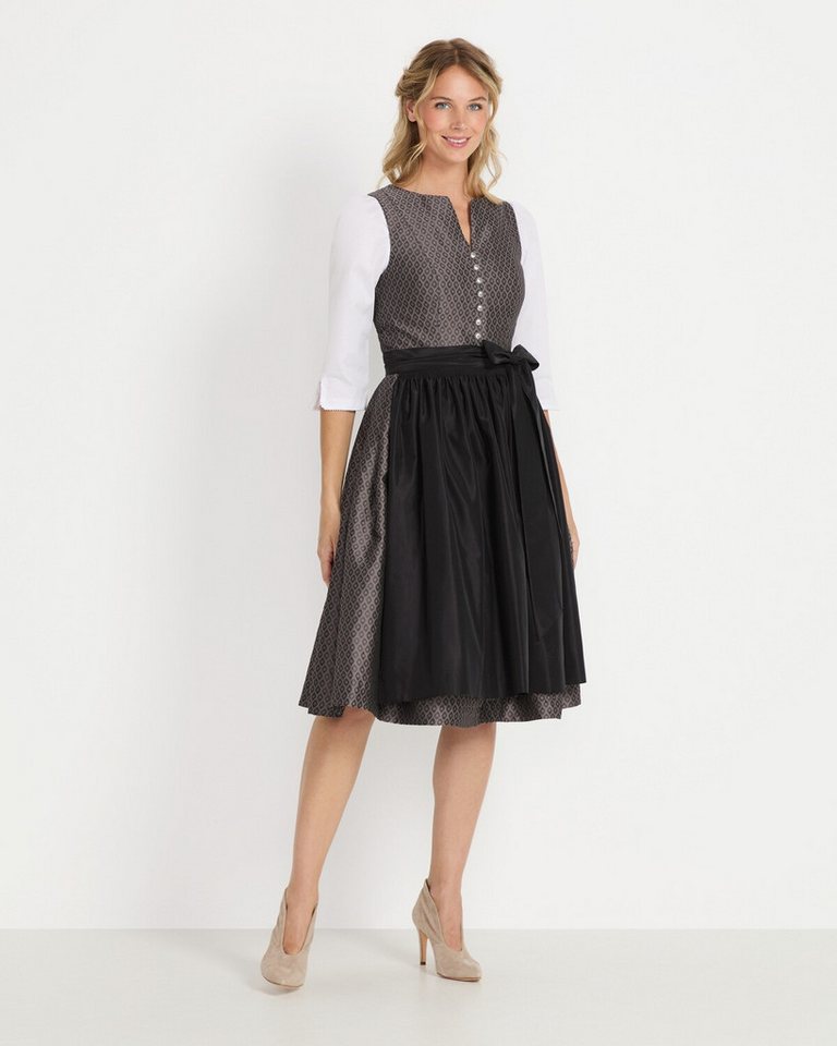 Luis Steindl Dirndl Midi Jacquard-Dirndl mit Taftschürze – Bild 4 von 5