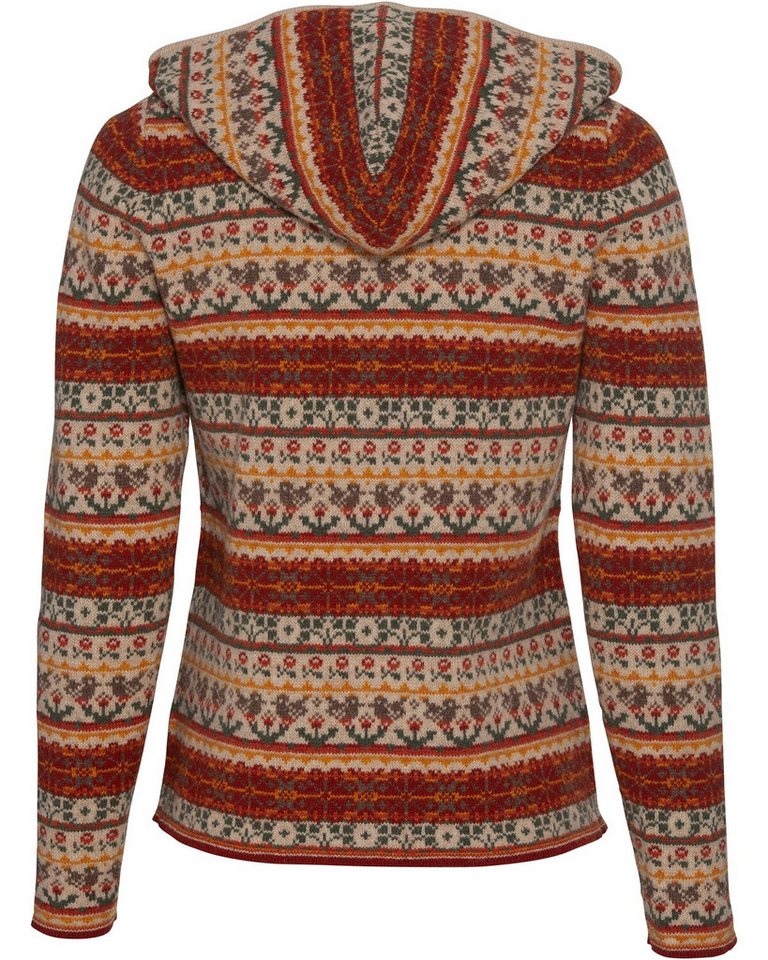 Luis Steindl Strickjacke Jacquard-Strickjacke mit Kapuze – Bild 2 von 3