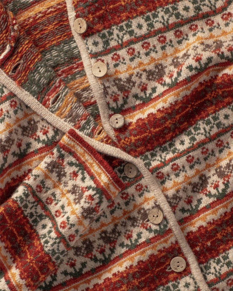 Luis Steindl Strickjacke Jacquard-Strickjacke mit Kapuze – Bild 3 von 3