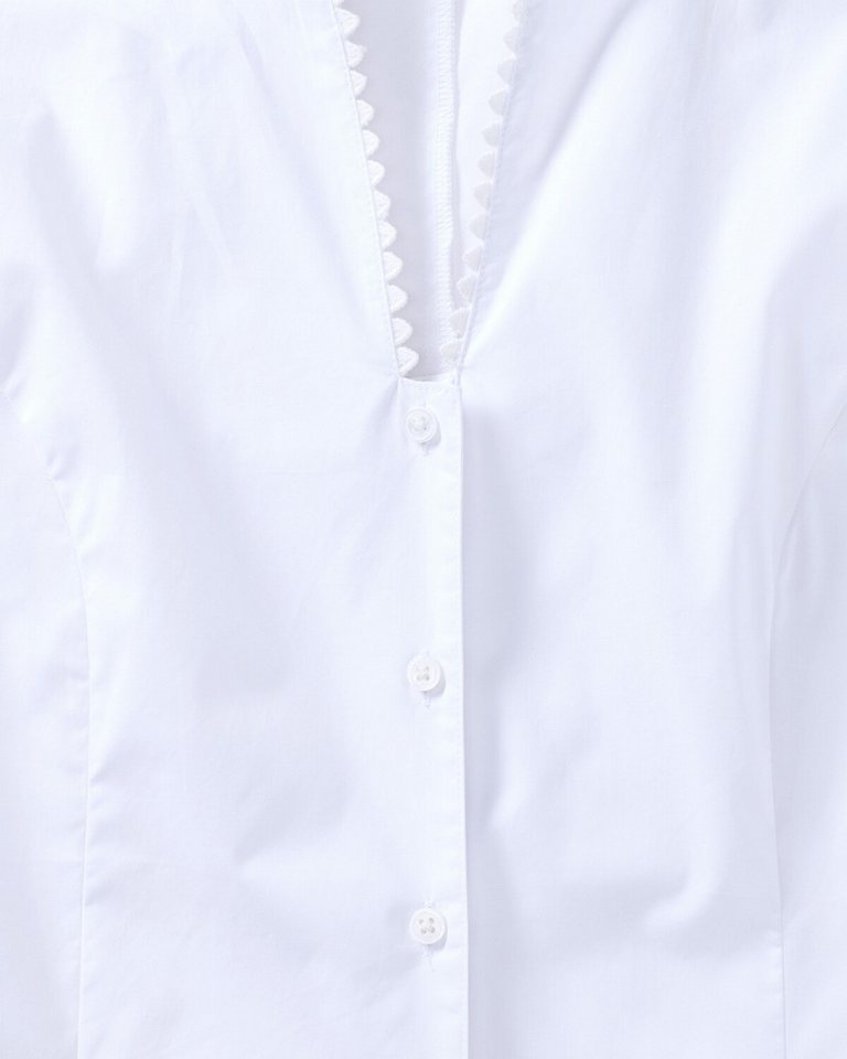 Luis Steindl Trachtenbluse Kelchkragenbluse mit Spitze – Bild 3 von 5