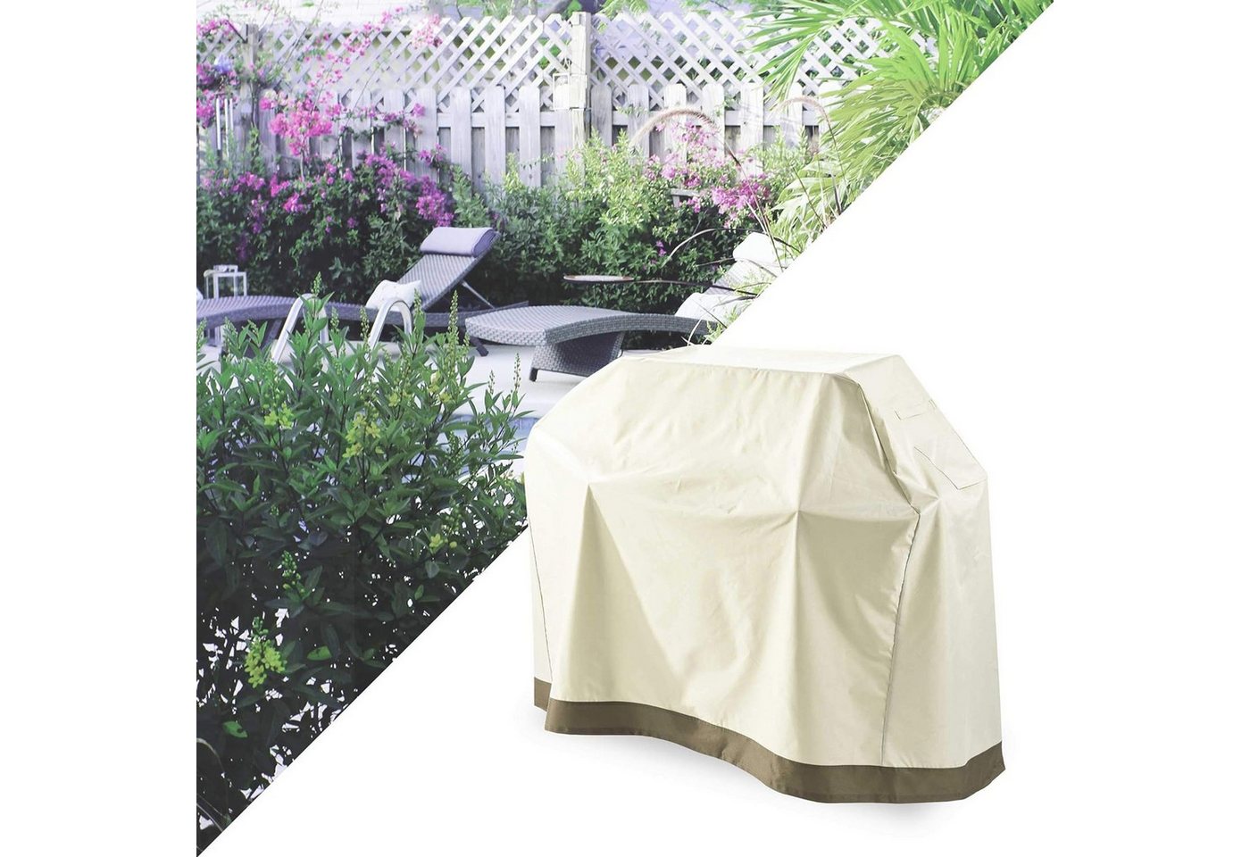 Lumaland Schutzplane Grillabdeckung Grill Abdeckhaube 152x63x125cm Wasserdicht Wetterfest – Bild 4 von 5