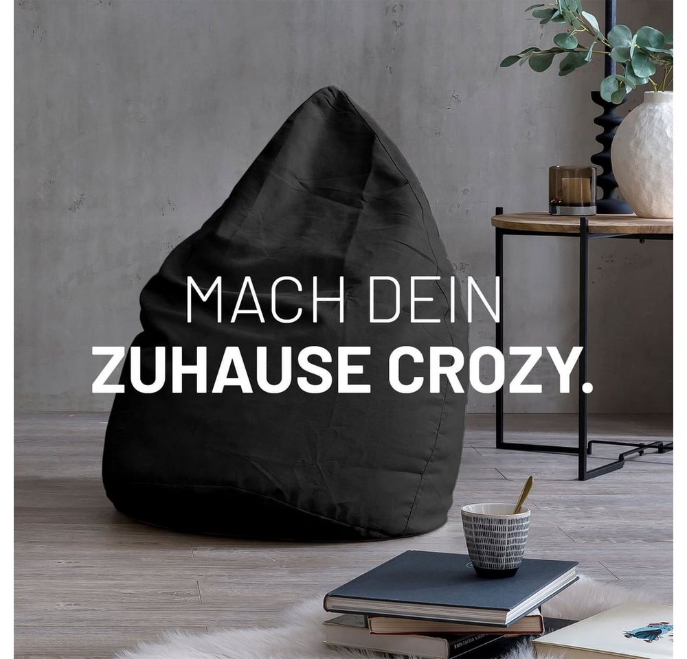 Lumaland Sitzsack Luxury XL Sitzsack, Microvelours Beanbag extra weich & robust Stuhl Sessel 60x45cm – Bild 3 von 5
