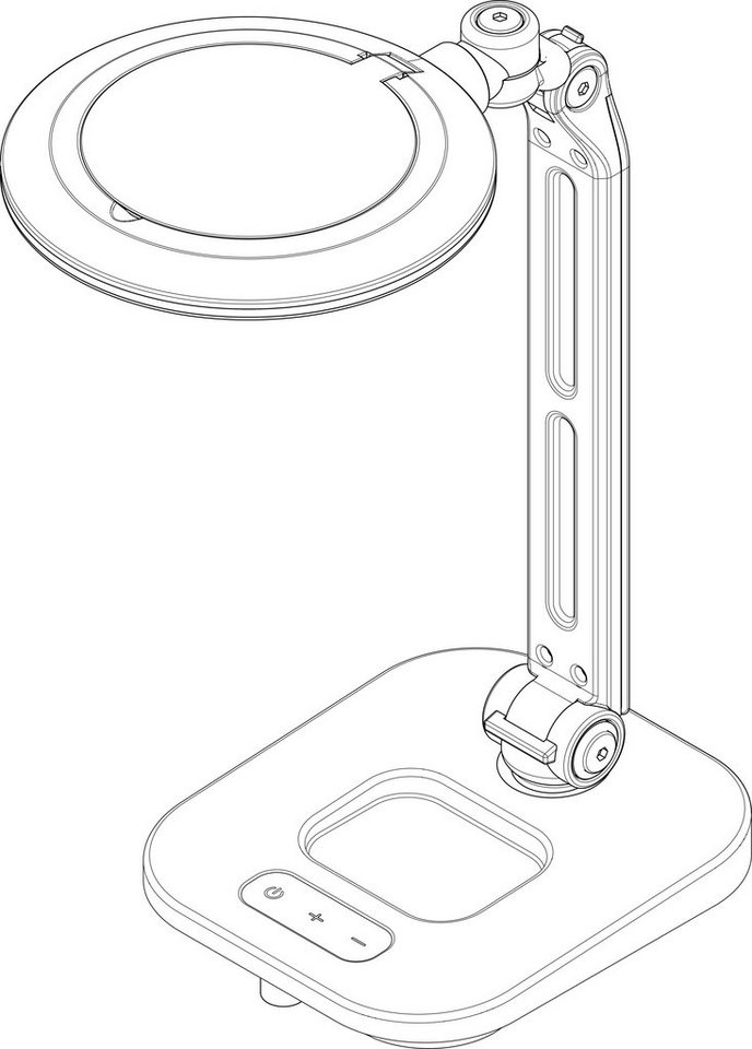 Lumeno Lupenlampe Lambda S Tischlupenleuchte mit 3 dpt, stufenlos dimmbar, LED fest integriert, Kaltweiß, 6500 K – Bild 2 von 2