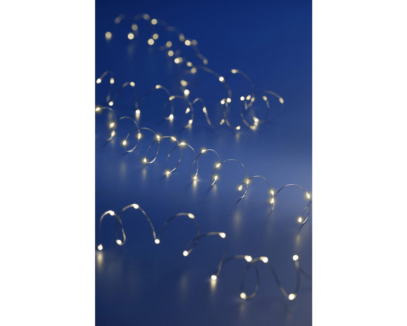 Lumineo LED-Lichterkette, LED Lichterkette mit Timer / Batteriebetrieb 495cm 100 LEDs Warmweiß – Bild 5 von 5