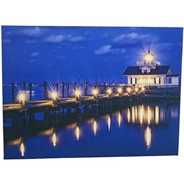 Luna24 simply great ideas... Leinwandbild LED Leinwandbild Seebrücke 38x28 cm, Seebrücke