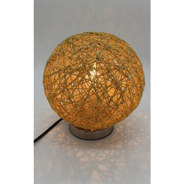 Luna24 simply great ideas... Tischleuchte Tisch Kugelleuchte "Natur" Tischlampe, Dekolampe, Innenbeleuchtung, ohne Leuchtmittel