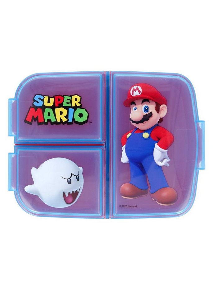 Super Mario Lunchbox Brotdose Super Mario, Vesperdose mit 3 Fächern, BPA-frei – Bild 3 von 3