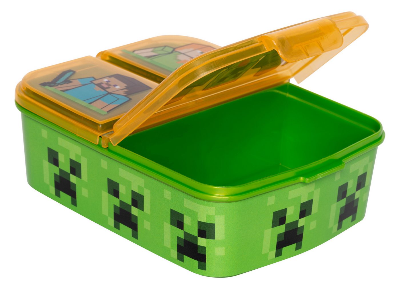 Minecraft Lunchbox Minecraft - Sandwich Box (NEU & OVP), Kunststoff, BPA-frei, Strapazierfähiges Material, BPA-frei, 3 Fächer – Bild 2 von 3