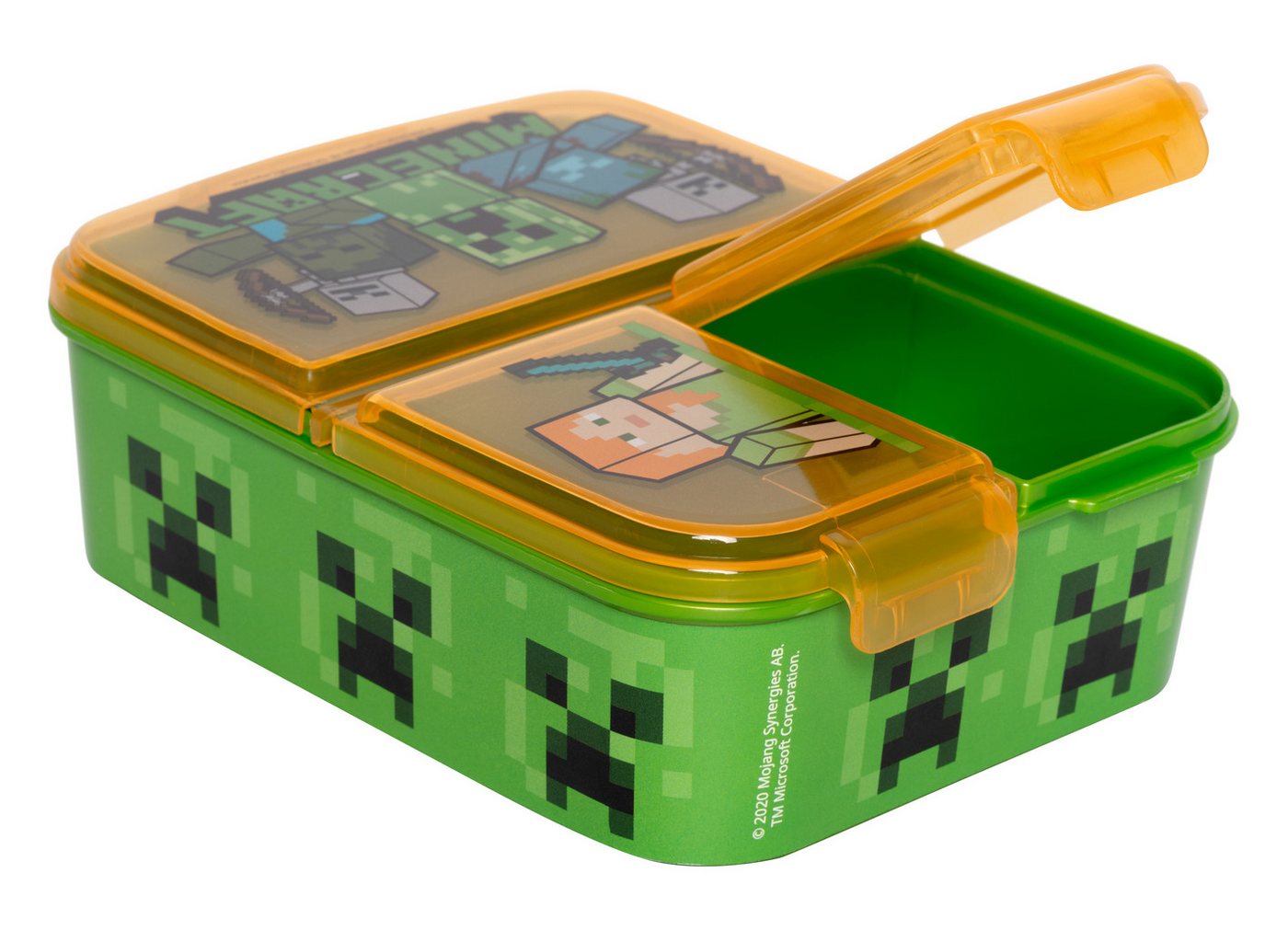 Minecraft Lunchbox Minecraft - Sandwich Box (NEU & OVP), Kunststoff, BPA-frei, Strapazierfähiges Material, BPA-frei, 3 Fächer – Bild 3 von 3