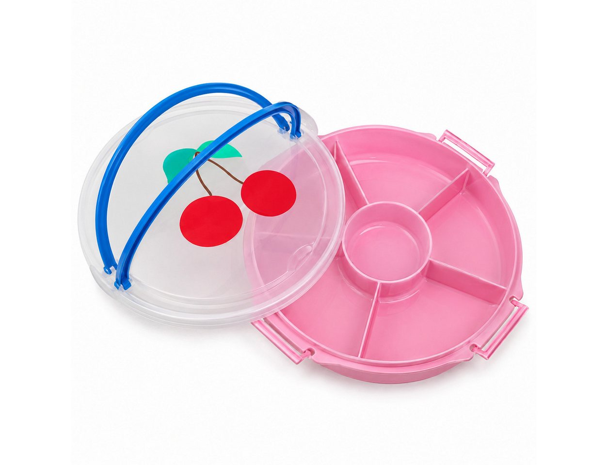 rice Lunchbox Rice Serviertablett mit Deckel - Rosa Kirsche, Kunststoff, (1-tlg) – Bild 2 von 5
