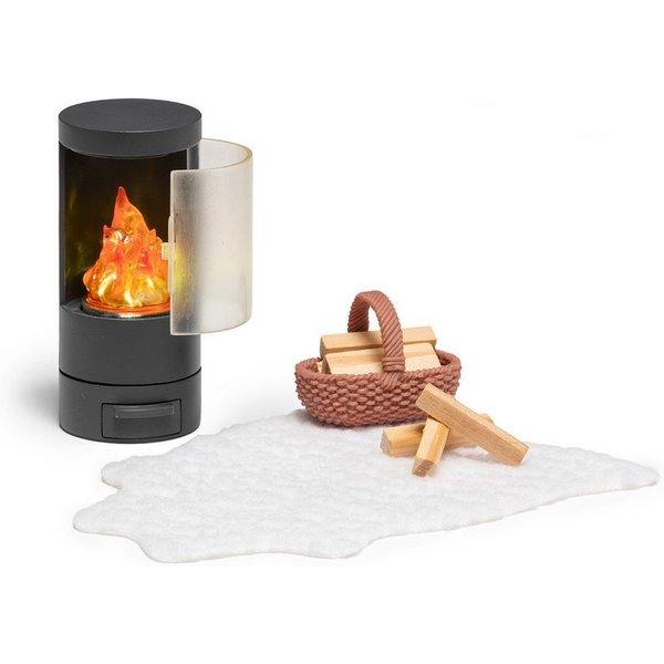 Lundby Puppenhausmöbel Kaminset Mädchen (4tlg)