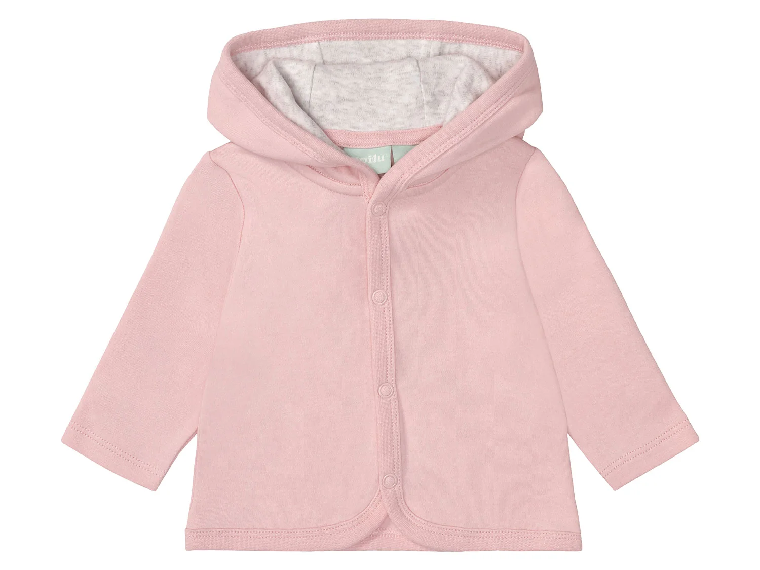 LUPILU® 2 Baby Jäckchen (hellgrau/rosa, 86/92) – Bild 2 von 4