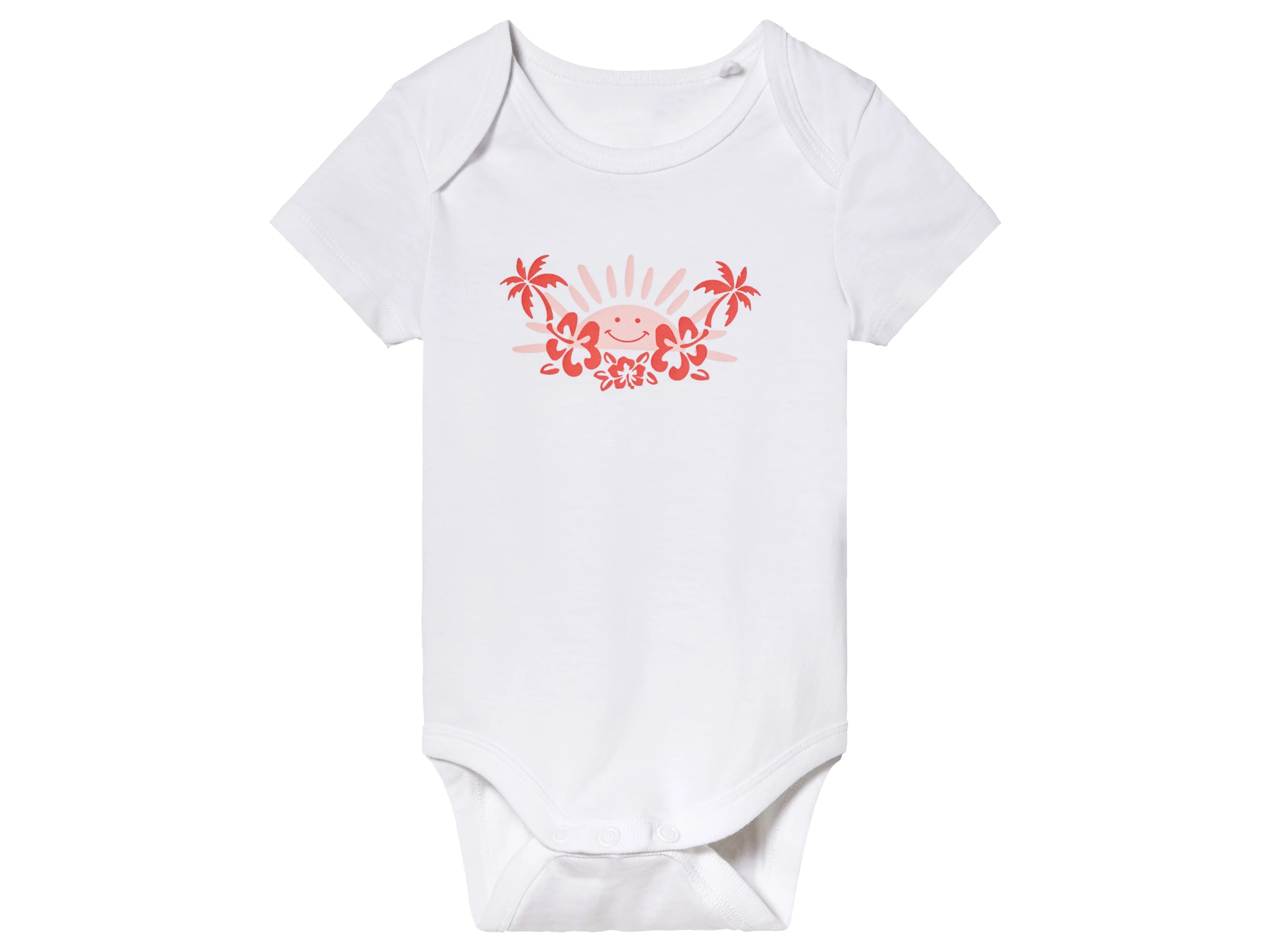 LUPILU® Baby Bodies, 3 Stück, kurzarm (rosa/weiß, 62/68) – Bild 3 von 4