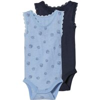 LUPILU® Baby Bodies, 2 Stück (marine/blau, 62/68)