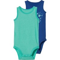 LUPILU® Baby Bodies, 2 Stück (blau/türkis, 50/56)