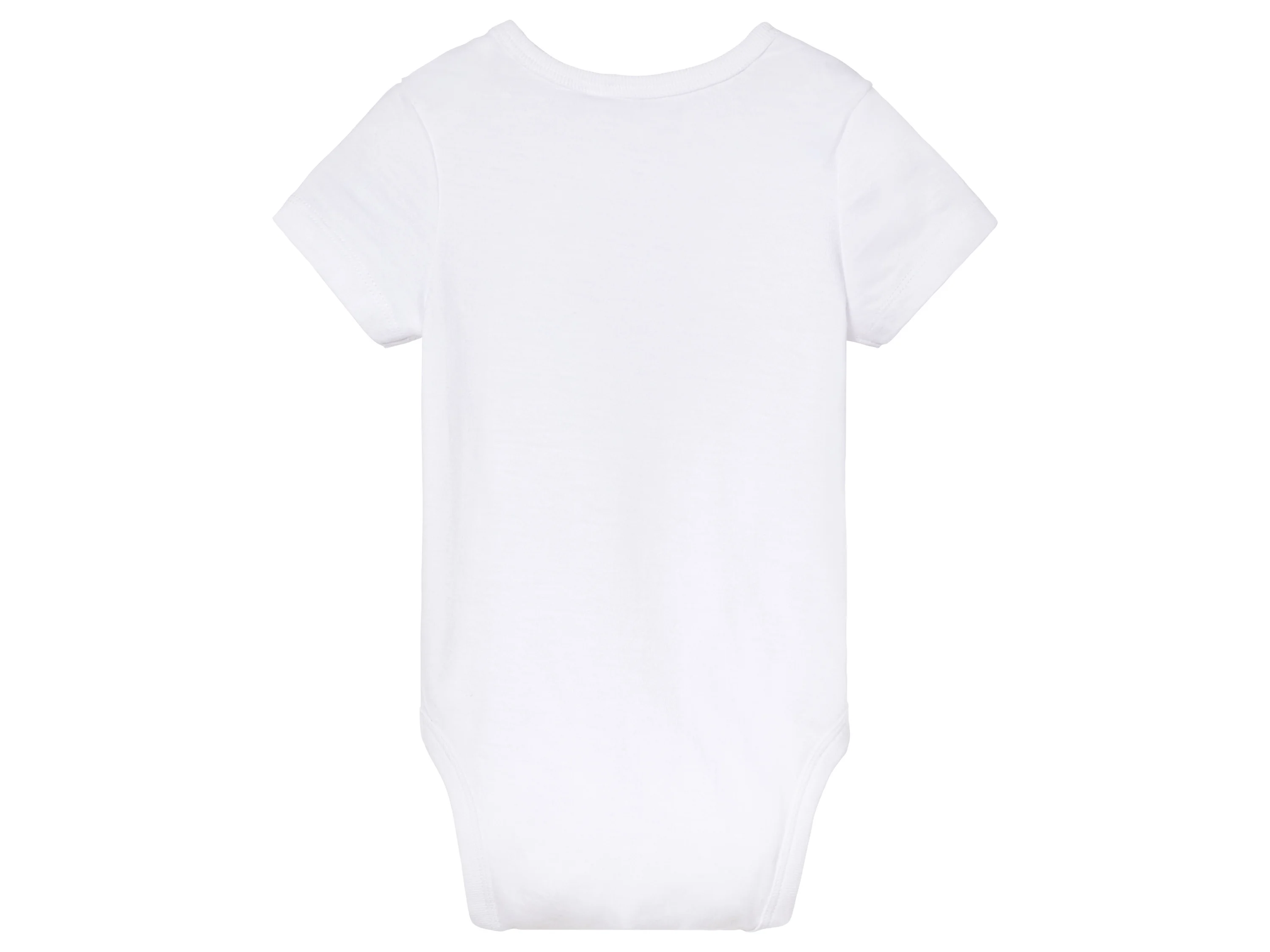 LUPILU® Baby Bodies, 3 Stück, kurzarm (koralle/hellblau/weiß, 50/56) – Bild 4 von 4