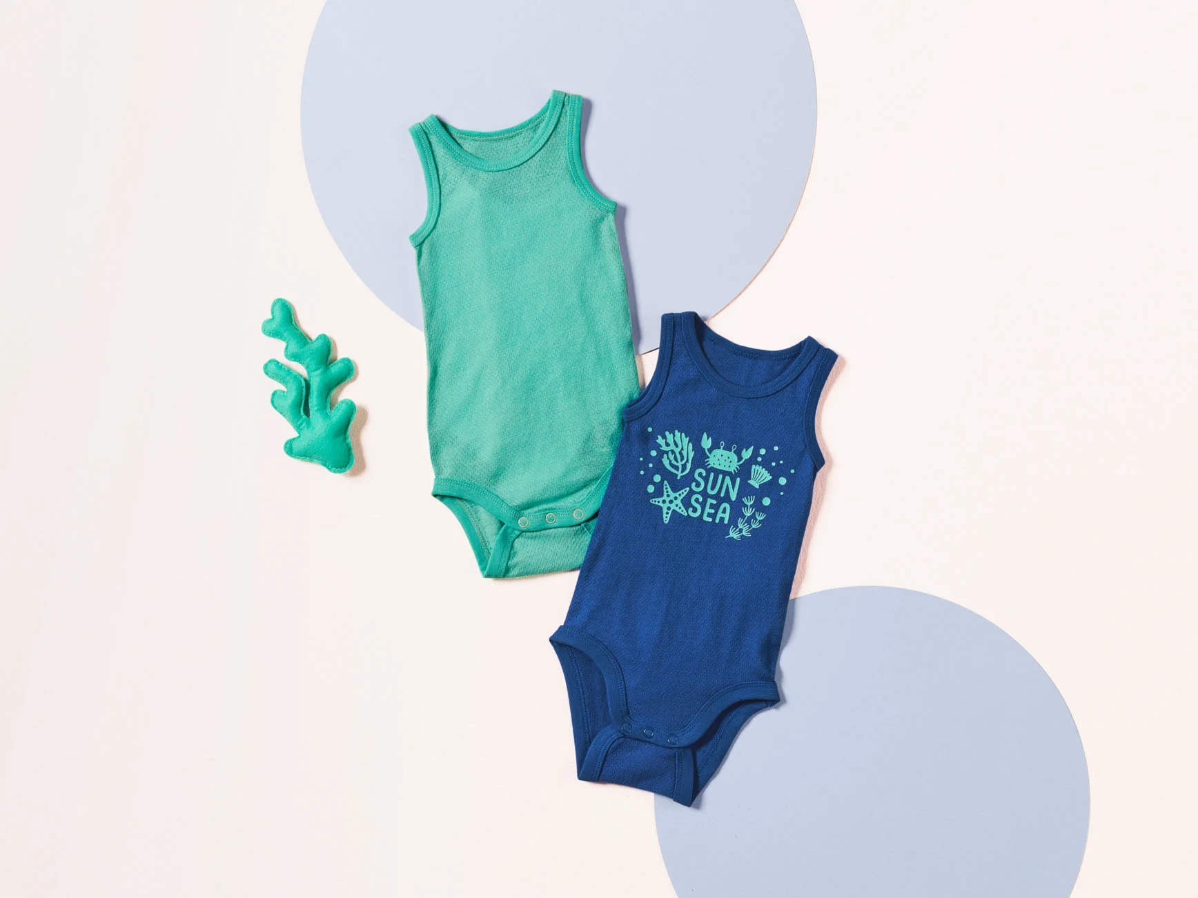 LUPILU® Baby Bodies, 2 Stück (blau/türkis, 62/68) – Bild 2 von 4