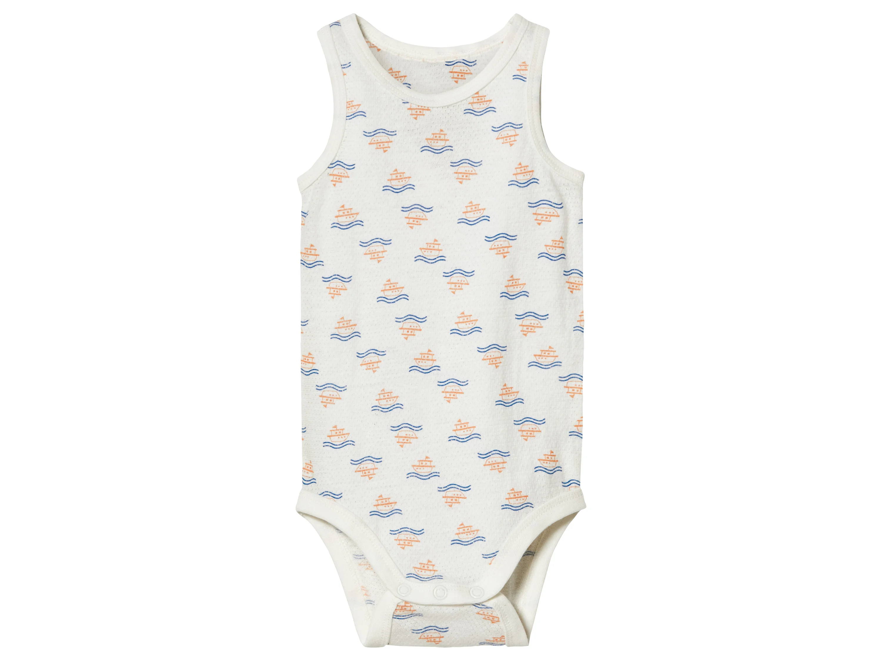 LUPILU® Baby Bodies, 2 Stück (weiß/blau, 62/68) – Bild 3 von 4