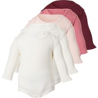 LUPILU® Baby-Bodys, 5 Stück (weiß/rose, 86/92)