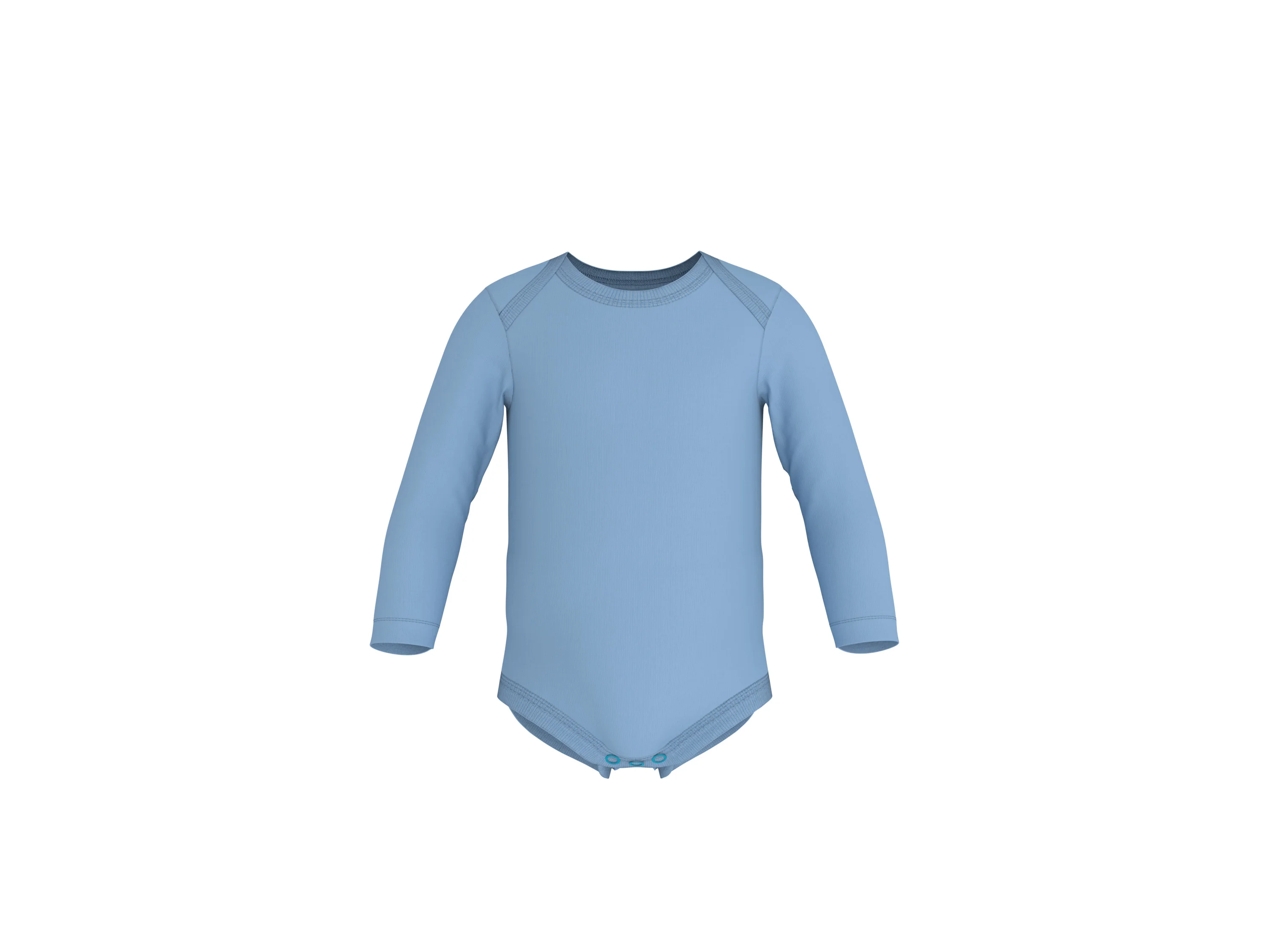 LUPILU® Baby-Bodys, 5 Stück (weiß/blau, 62/68) – Bild 4 von 4