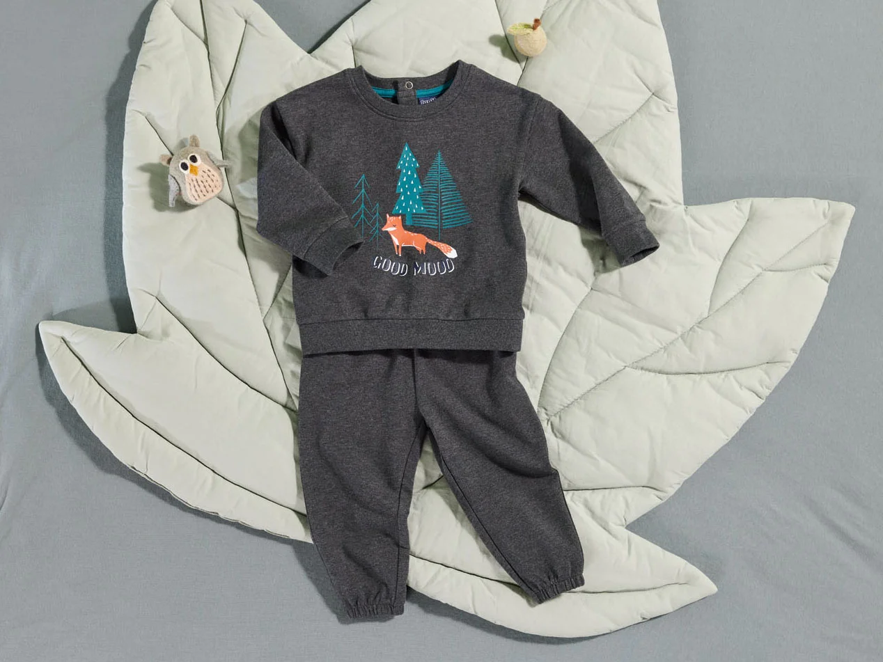 LUPILU® Baby Freizeitanzug (Dunkelgrau, 50/56) – Bild 4 von 4