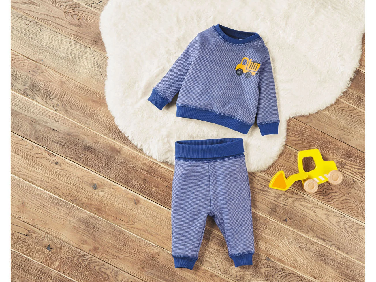 LUPILU® Baby Jogginganzug (Blau/Grau, 50/56) – Bild 2 von 4