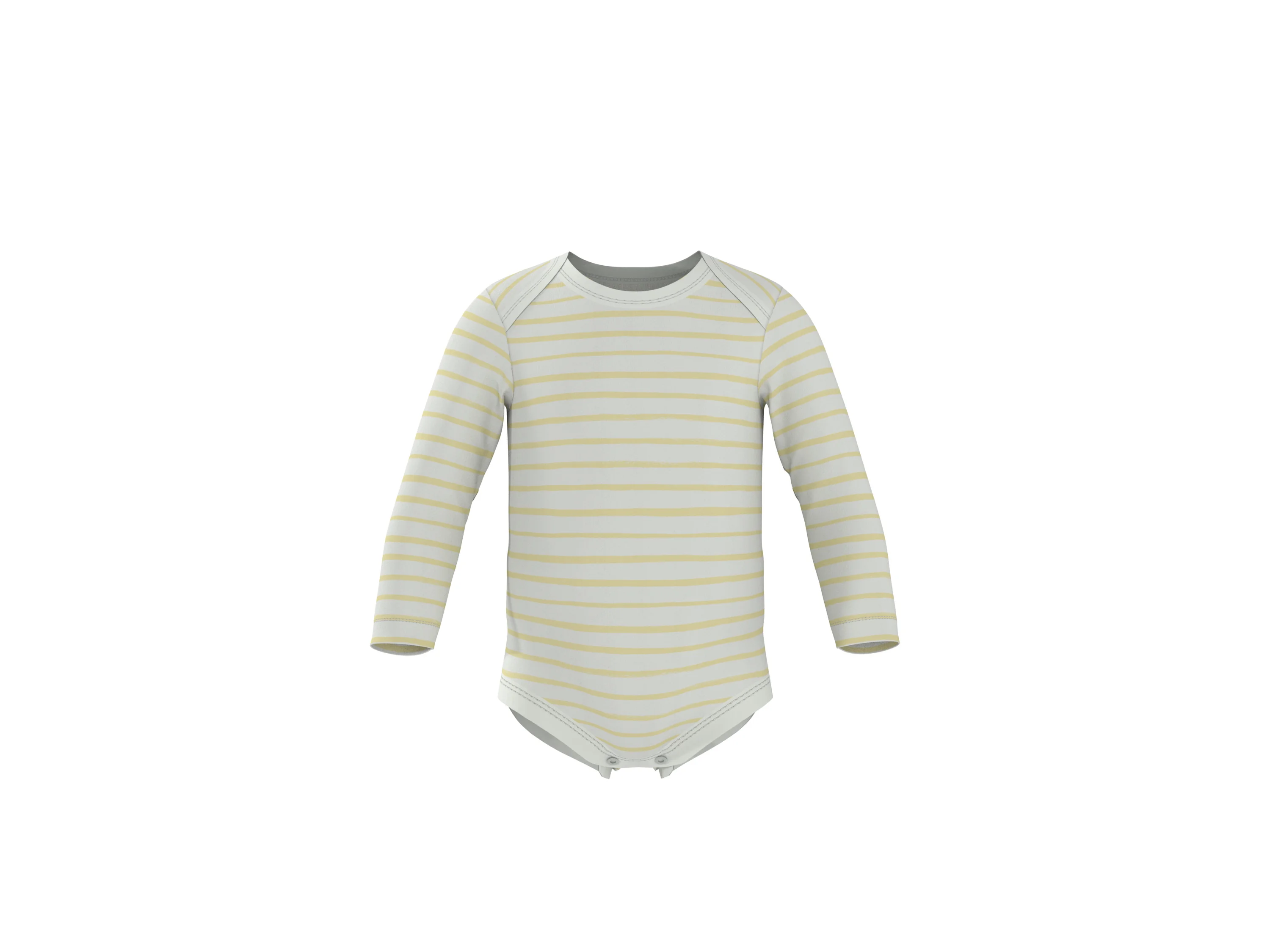 LUPILU® Baby Langarm-Bodys, 5 Stück (weiß/grün/gelb, 62/68) – Bild 2 von 4