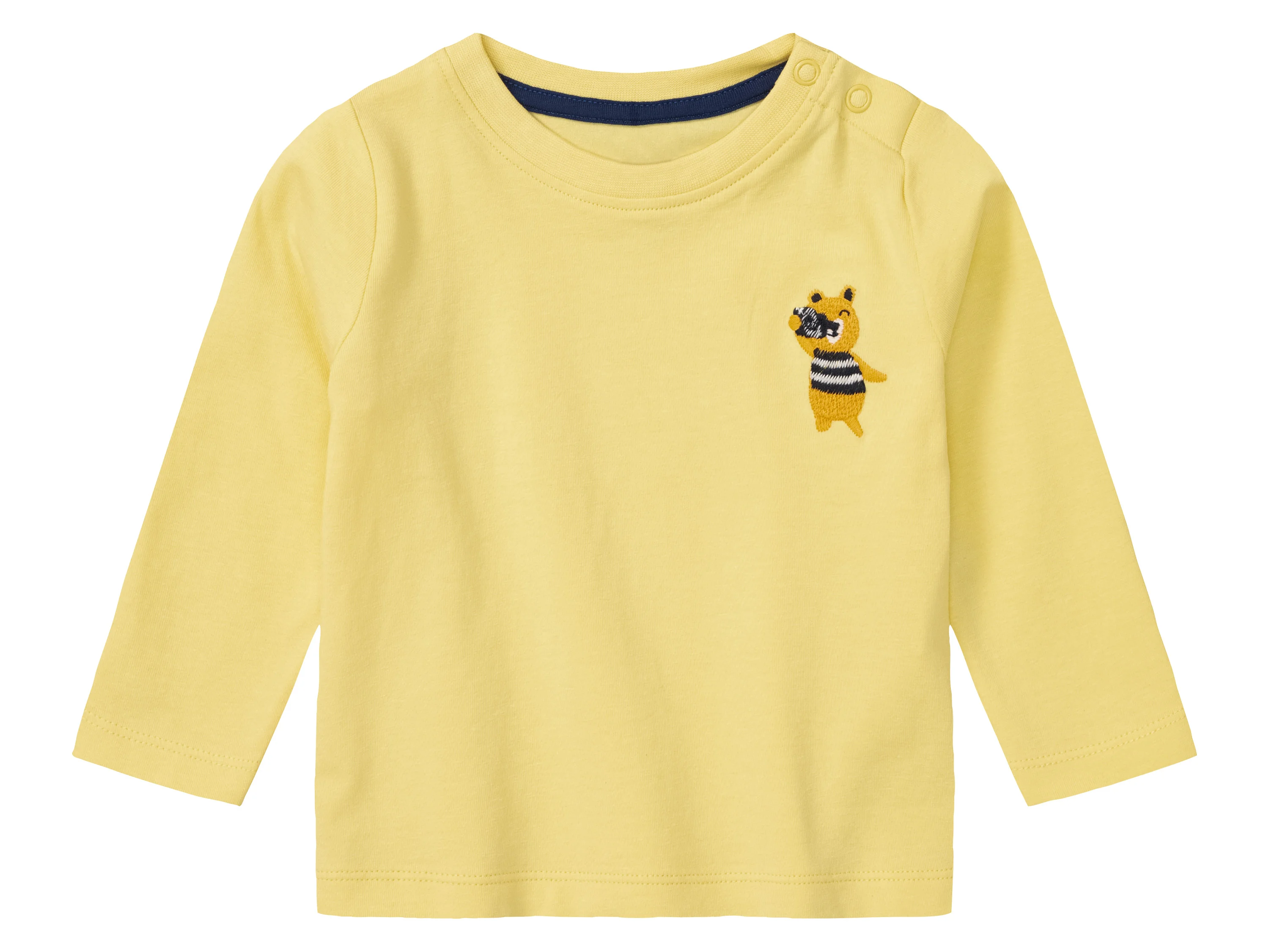 LUPILU® Baby Langarmshirt, 3 Stück (gelb/beige, 50/56) – Bild 3 von 4