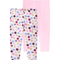 LUPILU® Baby Leggings, 2 Stück (gemustert/rosa, 62/68)