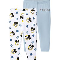 LUPILU® Baby Leggings, 2 Stück (Gemustert/blau, 62/68)