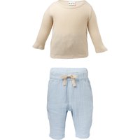 LUPILU® Baby Musselin-Set, 2-teilig (beige/blau, 62/68)
