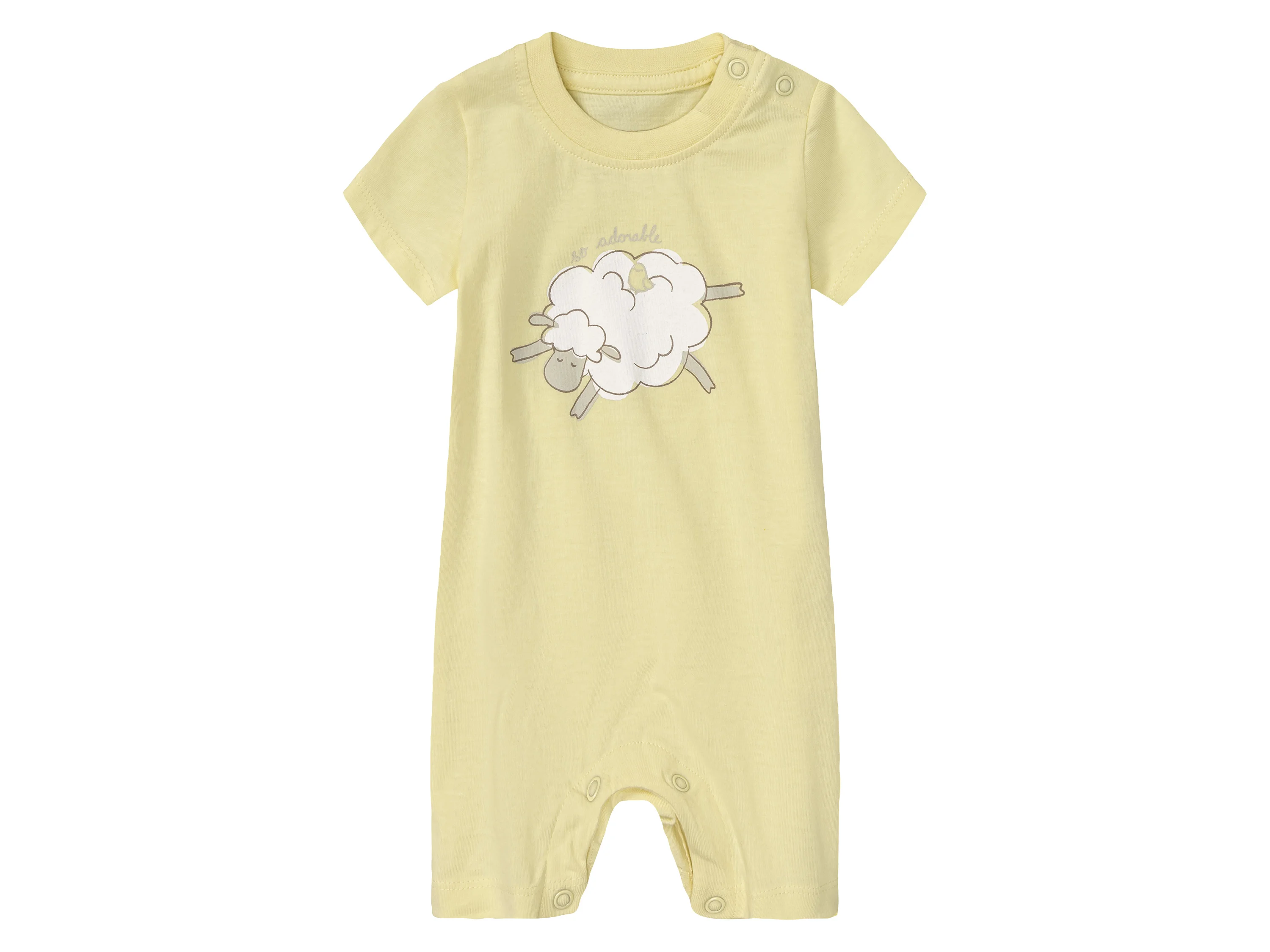 LUPILU® Baby Pyjama, 2 Stück (beige/gelb, 50) – Bild 2 von 4