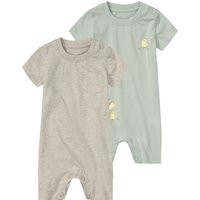 LUPILU® Baby Pyjama, 2 Stück (mint/beige, 50)