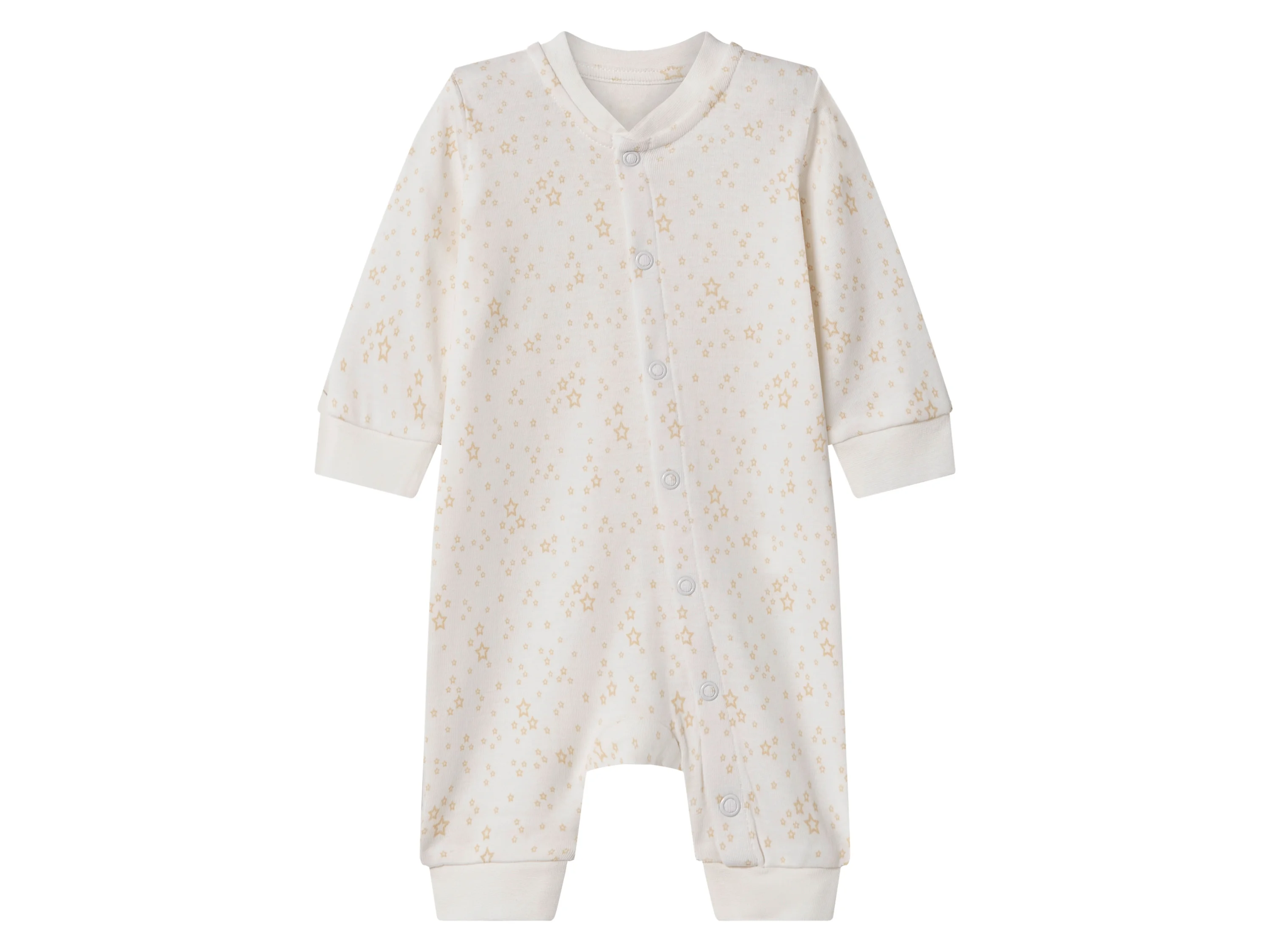 LUPILU® Baby Schlafoverall, 2 Stück (beige/weiß, 86/92) – Bild 2 von 4