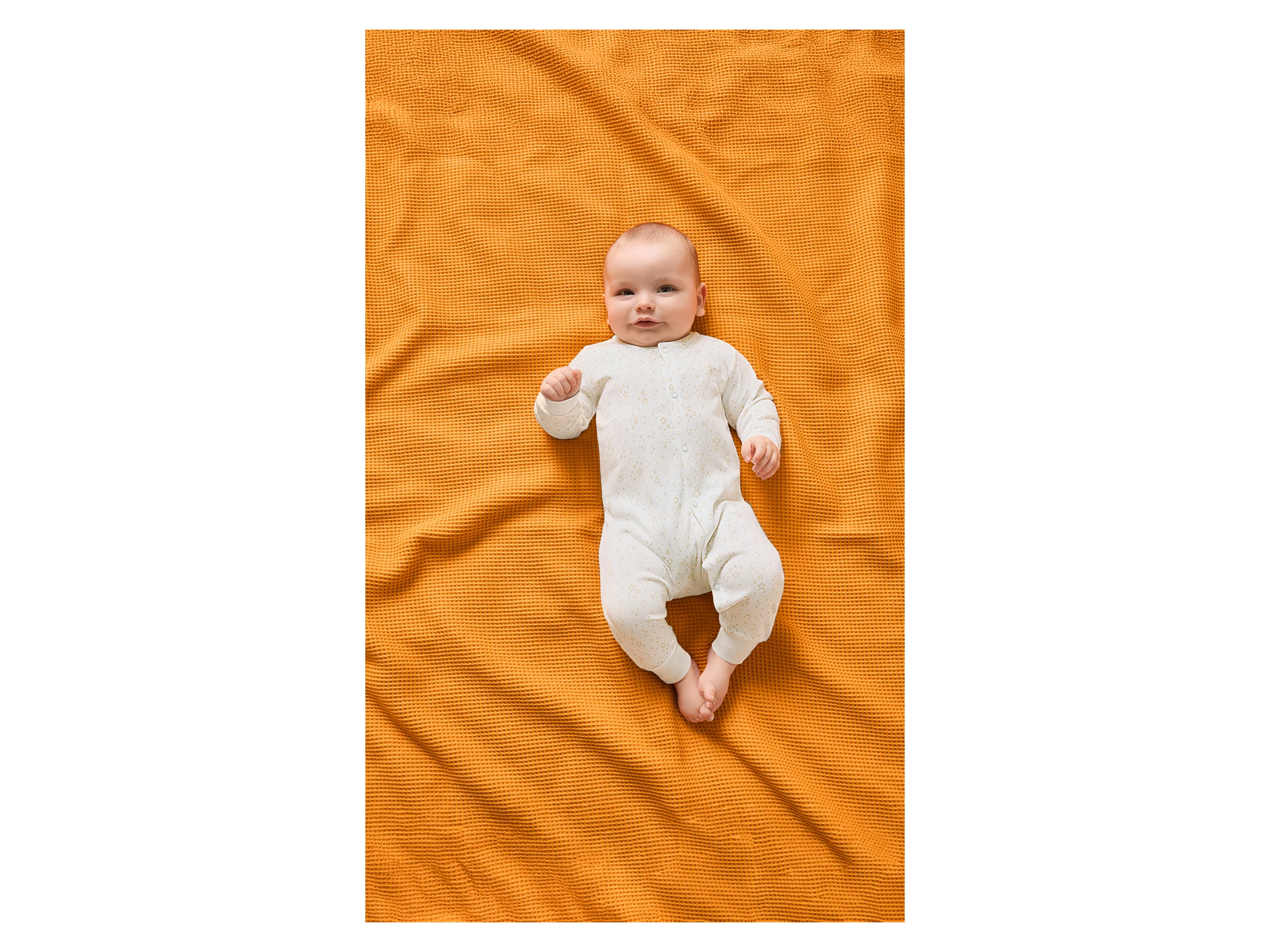 LUPILU® Baby Schlafoverall, 2 Stück (beige/weiß, 86/92) – Bild 3 von 4