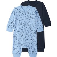 LUPILU® Baby Schlafoverall, 2 Stück (navy/blau, 86/92)