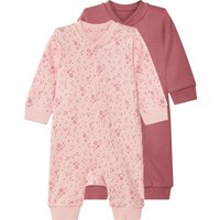 LUPILU® Baby Schlafoverall, 2 Stück (rosé/rosa, 62/68)