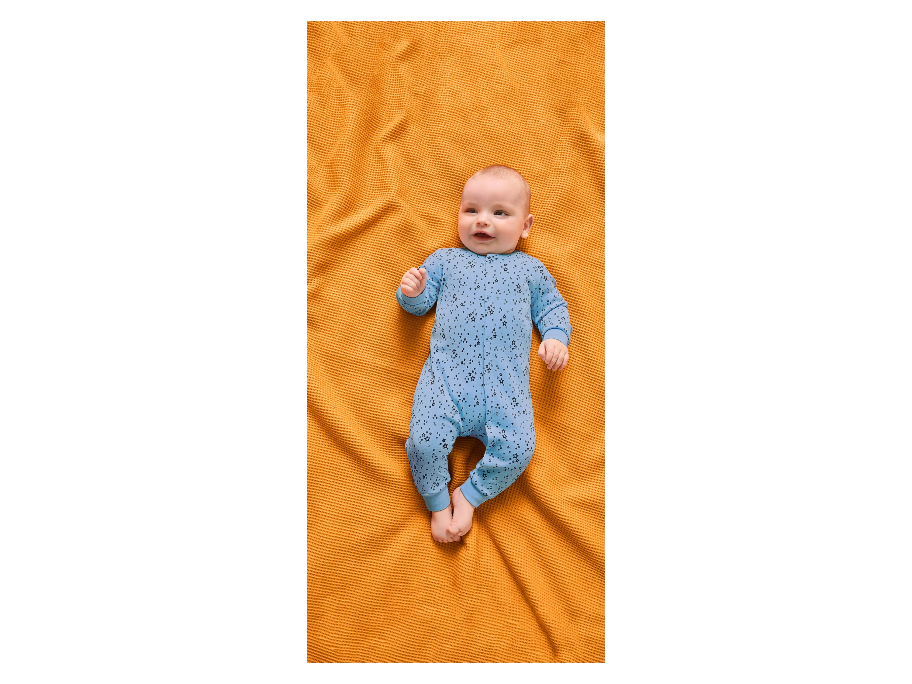 LUPILU® Baby Schlafoverall, 2 Stück (navy/blau, 62/68) – Bild 3 von 4