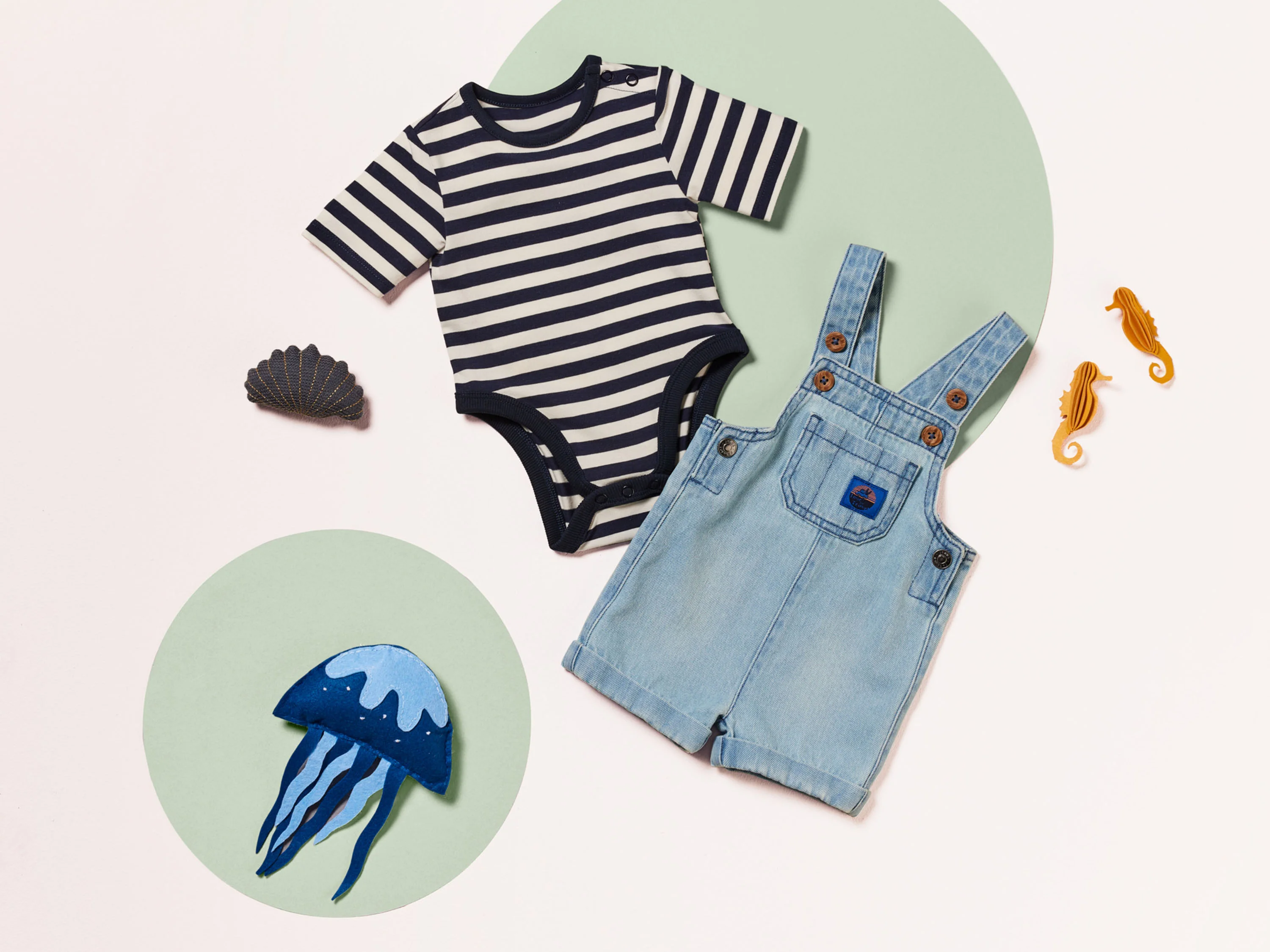 LUPILU® Baby Set, 2-teilig (hellblau/Streifen, 62) – Bild 2 von 4