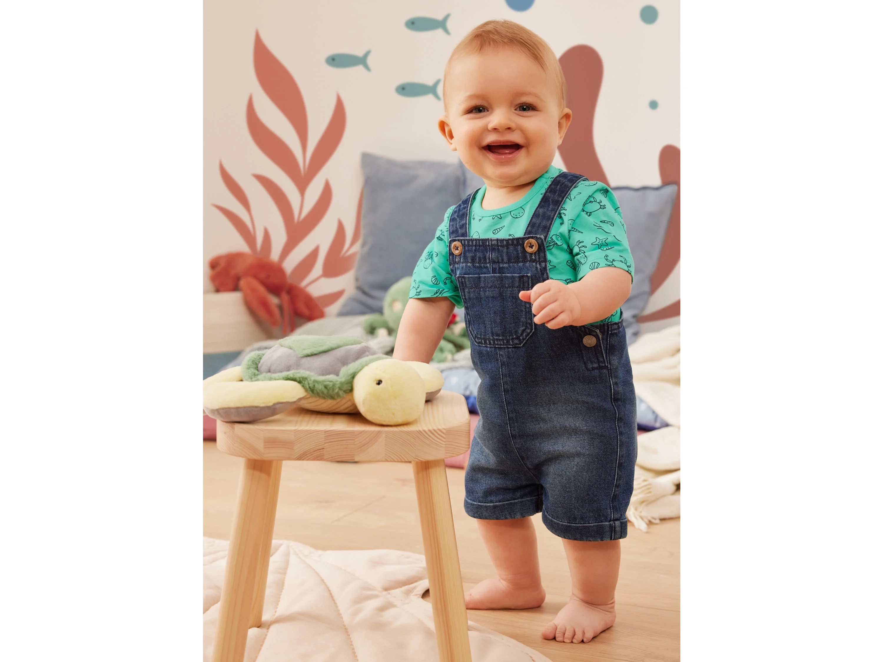 LUPILU® Baby Set, 2-teilig (dunkelblau/türkis, 74) – Bild 4 von 4