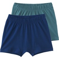 LUPILU® Baby Shorts, 2 Stück (grün/navy, 50/56)