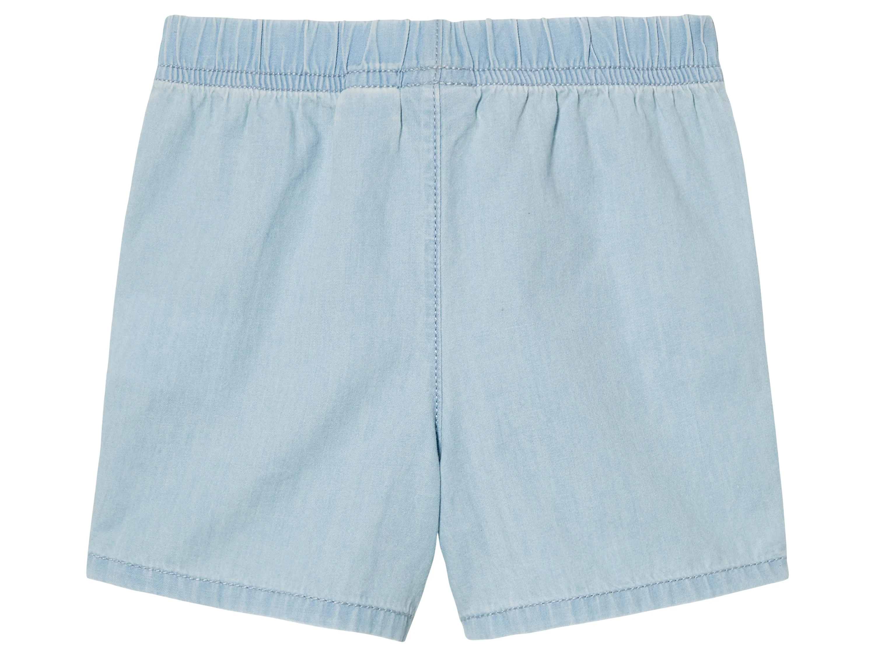 LUPILU® Baby Shorts, 2 Stück, mit Gummizugbund (hellblau/dunkelblau, 50/56) – Bild 4 von 4
