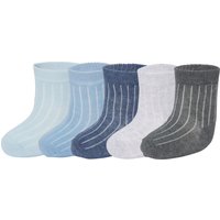 LUPILU® Baby Söckchen, 5 Paar (Blau/Grau, 11-14)