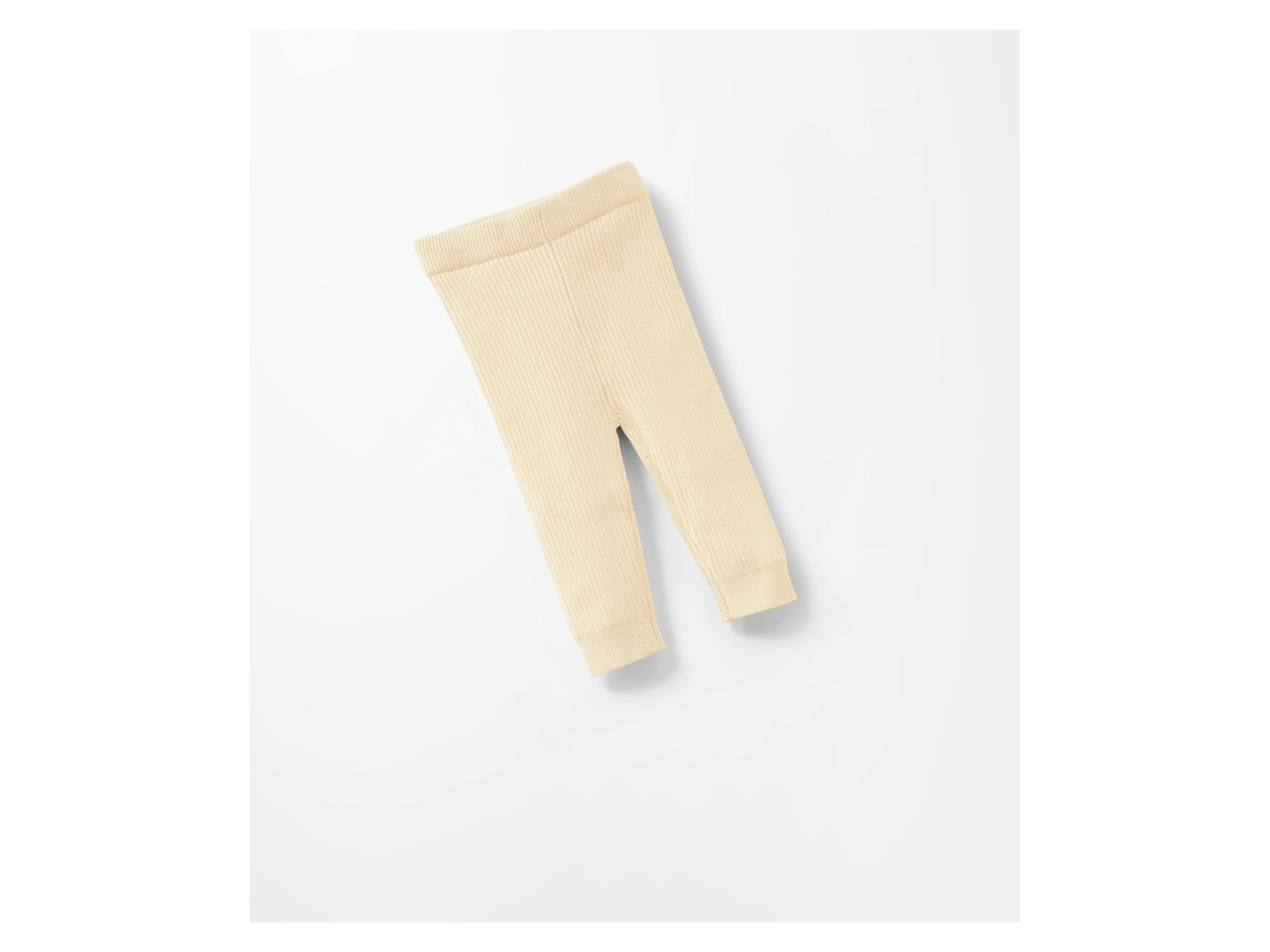 LUPILU® Baby Strickhose, reine Bio-Baumwolle (Beige, 74/80) – Bild 2 von 3